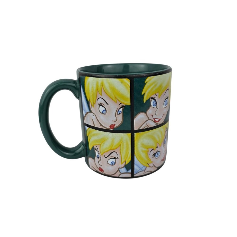 Walt Disney World Store Faces Of Tinkerbell 18 oz. Green Ceramic Coffee Mug